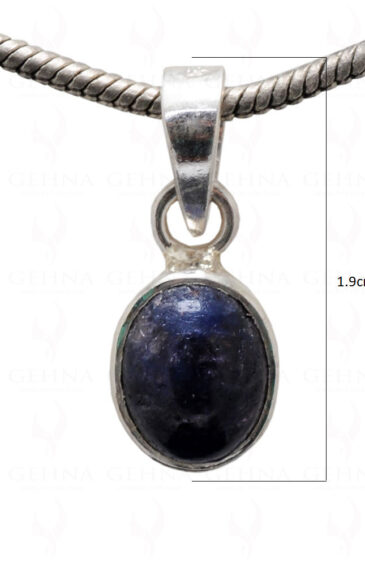 Blue Sapphire Oval Shape Gemstone 925 Silver Pendant SP02-1099