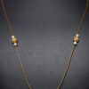 Pearl & Cubic Zirconia Jadau Ball Lac Necklace Ln011101