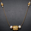 Pearl & Cubic Zirconia Jadau Ball Lac Necklace Ln011101