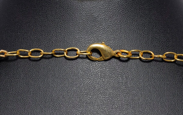 Black Onyx & Gold Coated Nakshi Ball Earring & Necklace Ln011104