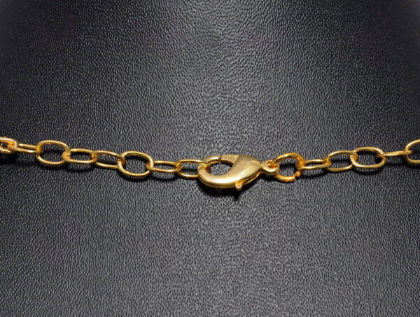 Black Onyx & Gold Coated Nakshi Ball Earring & Necklace Ln011107