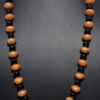 Black Onyx & Gold Coated Nakshi Ball Earring & Necklace Ln011109