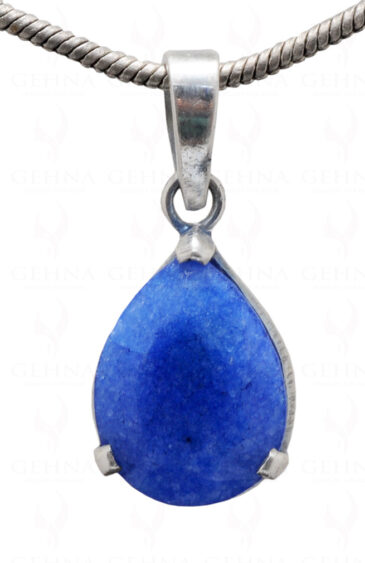 Blue Chalcedony Pear Shape Gemstone 925 Silver Pendant SP02-1110