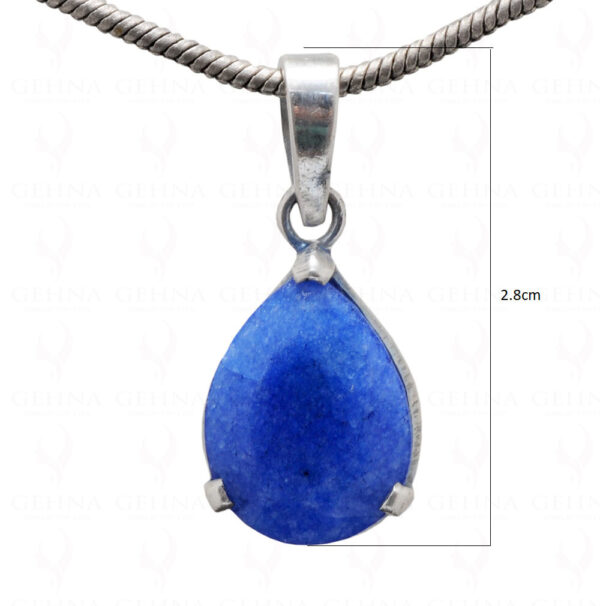 Blue Chalcedony Pear Shape Gemstone 925 Silver Pendant SP02-1110