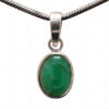 Emerald Oval Shape Gemstone 925 Silver Pendant SP02-1117