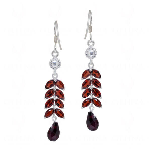 Garnet & Tourmaline Gemstone Studded 925 Sterling Silver Earrings SE04-1118