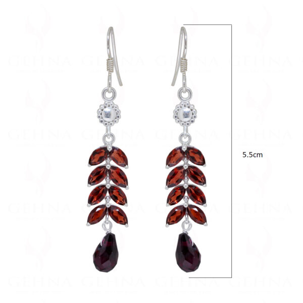 Garnet & Tourmaline Gemstone Studded 925 Sterling Silver Earrings SE04-1118