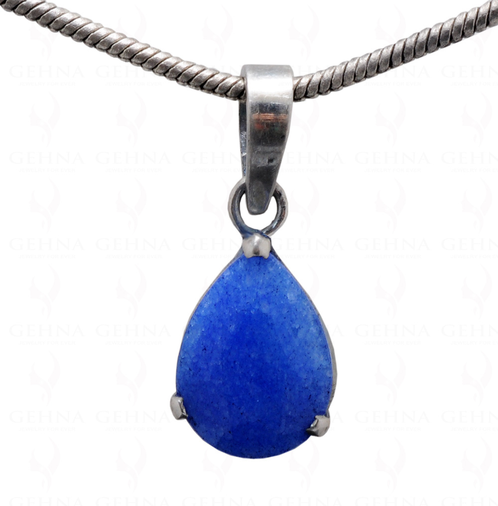 Blue Chalcedony Pear Shape Gemstone 925 Silver Pendant SP02-1125