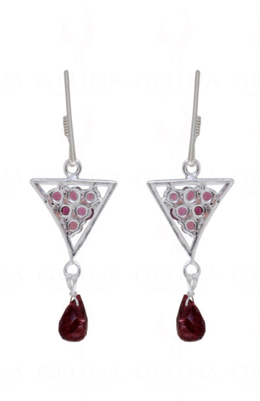 Tourmaline Gemstone Studded 925 Sterling Silver Earrings SE04-1127