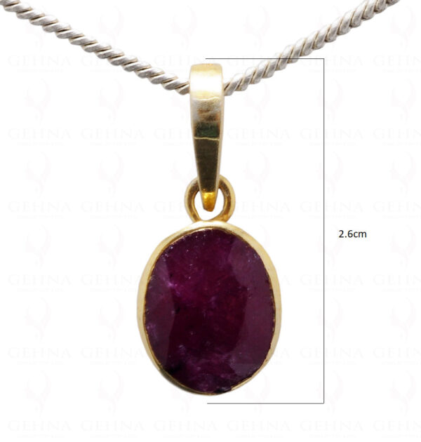 Ruby Oval Shape Gemstone 925 Silver Pendant SP02-1128