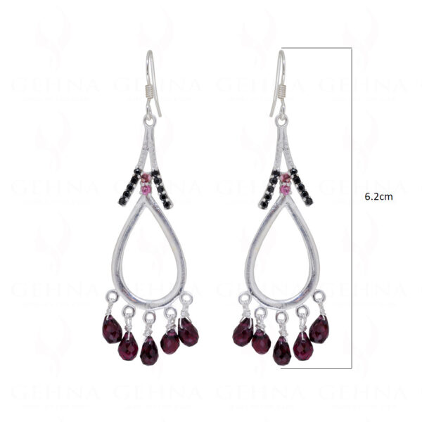 Tourmaline & Spinel Gemstone Studded 925 Sterling Silver Earrings SE04-1148