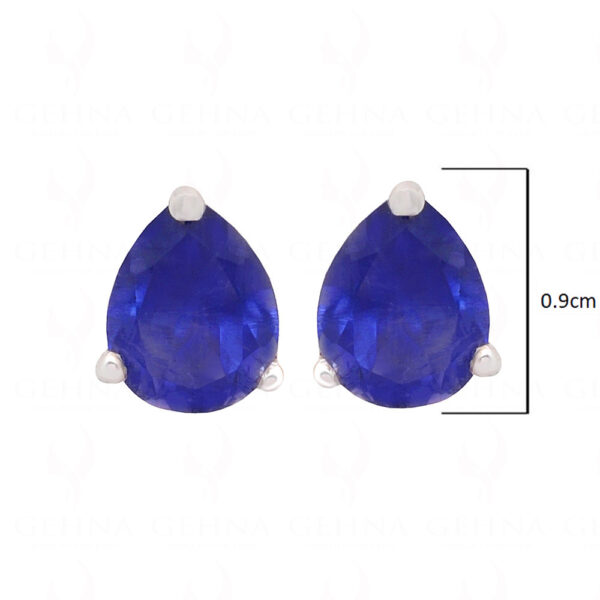 Iolite Pear Shaped Gemstone Studded 925 Sterling Silver Earrings SE04-1191