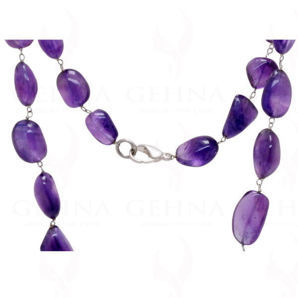 18" Amethyst Tumble Chain In .925 Sterling Silver CS-1001