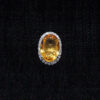 "Aaa" Quality Citrine Gemstone Studded 925 Sterling Silver Cocktail Ring SR-1002