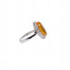 "Aaa" Quality Citrine Gemstone Studded 925 Sterling Silver Cocktail Ring SR-1002