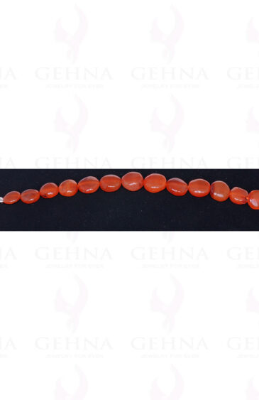 7.5″ Inches Cornaline Gemstone Round Shape Bead Bracelet BS-1003