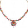All Time Favourite - Multicolor Stone Studded Necklace & Earring Set FN-1003