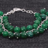 Emerald Gemstone Melon Shape Bead Bracelet BS-1004
