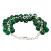 Emerald Gemstone Melon Shape Bead Bracelet BS-1004