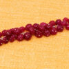 Ruby Gemstone Melon Shape Bead Bracelet BS-1005