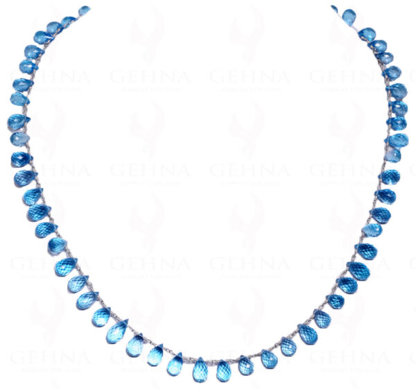 18" Swiss Blue Topaz Drops Chain In .925 Sterling Silver CS-1007
