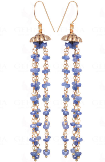 Sapphire Gemstone Earrings Made In .925 Sterling Silver ES-1007