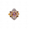 Amethyst & Ioilite Gemstone Studded 925 Sterling Silver Ring SR-1008