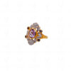 Amethyst & Ioilite Gemstone Studded 925 Sterling Silver Ring SR-1008