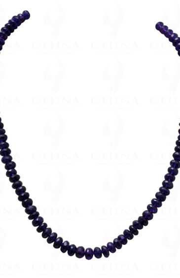 Amethyst Gemstone Round Faceted Bead Necklace NS-1009