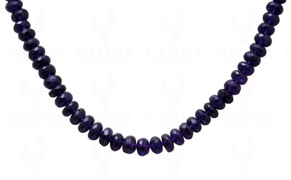 Amethyst Gemstone Round Faceted Bead Necklace NS-1009