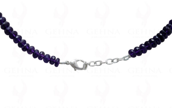 Amethyst Gemstone Round Faceted Bead Necklace NS-1009