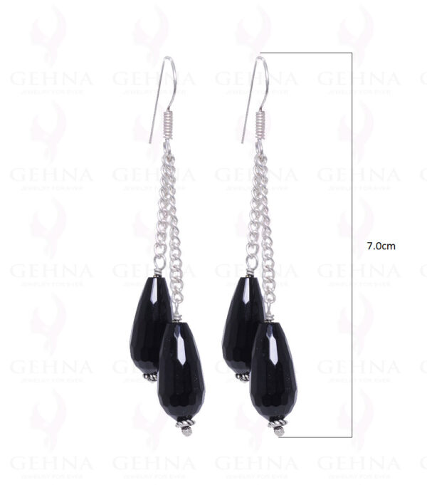 Black Onyx Gemstone Earrings Made In .925 Sterling Silver ES-1010