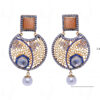 Pearl & Camel Quartz Studded Festive Earrings FE-1010