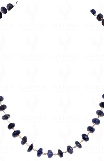 Iolite Gemstone Bead Chain In .925 Sterling Silver CS-1011