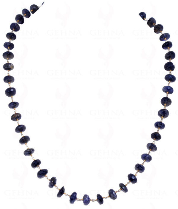 Iolite Gemstone Bead Chain In .925 Sterling Silver CS-1011