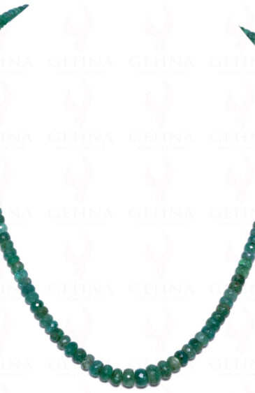 Single Strand Of Emerald Gemstone Round Faceted Bead NP-1011