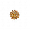 Citrine Gemstone Studded 925 Sterling Silver Cocktail Ring SR-1011