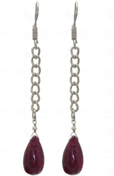Ruby Gemstone Drops Earrings Made In .925 Solid Silver ES-1012