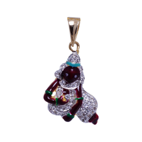 Cubic Zirconia Studded Krishna Pendant With Enamel Work Unisex FP-1012