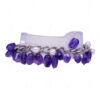 Pearl & Oval Shape Amethyst Gemstone Bead Bracelet BS-1012