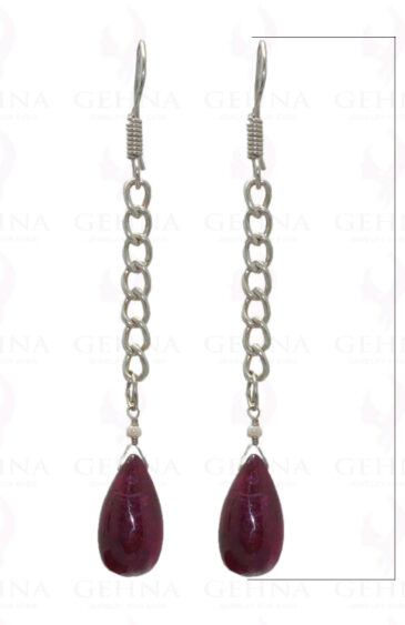 Ruby Gemstone Drops Earrings Made In .925 Solid Silver ES-1012