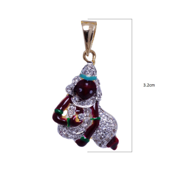 Cubic Zirconia Studded Krishna Pendant With Enamel Work Unisex FP-1012