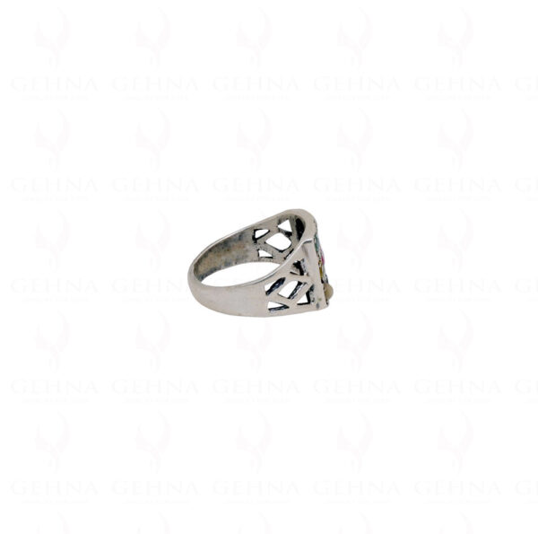 "Navratan" 9 Precious Gemstone Studded 925 Sterling Silver Ring SR-1012