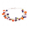 Pearl & Multi Color Percious & Semi-Precious Gemstone Bead Bracelet BS-1013