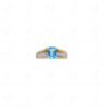 Blue Topaz Gemstone Studded 925 Sterling Silver Ring SR-1013