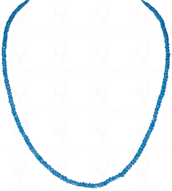 Blue Topaz Gemstone Faceted Bead String Necklace NS-1014