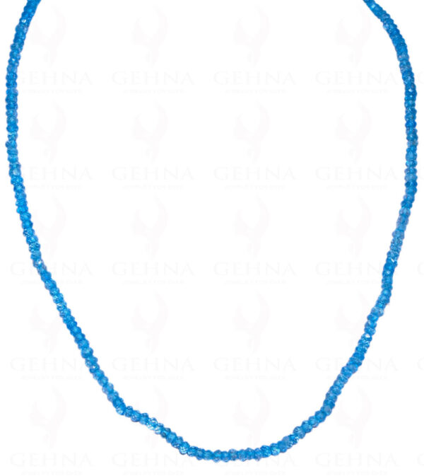 Blue Topaz Gemstone Faceted Bead String Necklace NS-1014