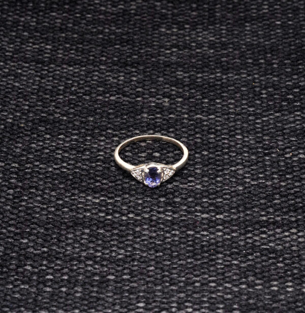 Tanzanite Gemstone Studded 925 Sterling Silver Ring SR-1014