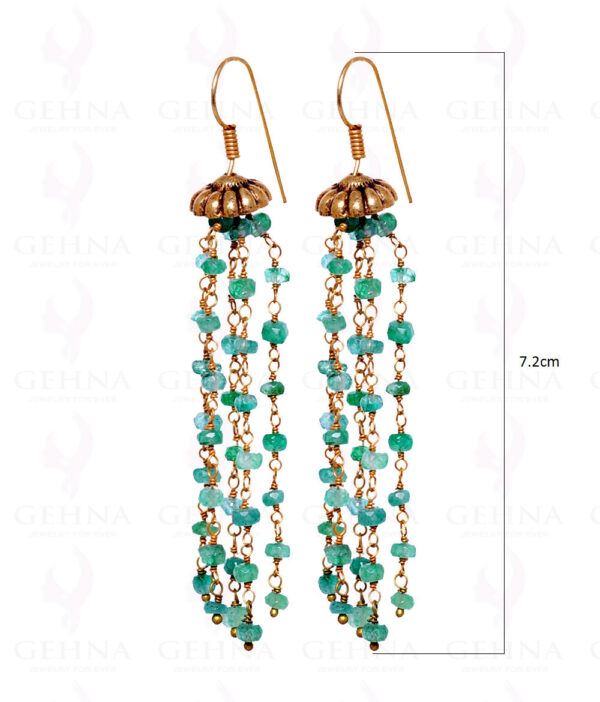 Emerald Gemstone Earrings Made In .925 Sterling Silver ES-1015