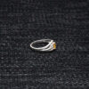 Citrine & White Topaz Gemstone Studded 925 Sterling Silver Ring SR-1015